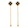 Nuevos Pendientes Coreanos de Nicho Combinación de Cuatro Corazones Trébol de Cuatro Hojas Estilo Ins Moda Elegantes Versátiles Pendientes de Acero de Titanio