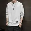 Camiseta de manga larga para hombre, suéter con letras de moda de primavera y otoño, camisa holgada de cuello redondo para hombre, camiseta de estudiante, ropa de otoño