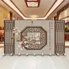 Nova Divisória de Tela Estilo Chinês Paisagem Tinta a Água Dobrável Simples Móvel Hall de Entrada Diretamente em Frente à Porta Sala de Estar Tela Dobrável Ver Embalagem