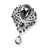 Broche colgante de cristal y pedrería de alta gama retro estilo europeo y americano transfronterizo, ramillete para solapa de comercio exterior, accesorios de joyería para abrigo