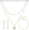 Ouro real latão galvanoplastia europeu e americano cross-border venda quente luz luxo all-match elegante senhoras jóias simples clavícula corrente terno