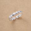 Anillo redondo retro de plata esterlina 925 para mujer, simple, elegante estilo INS, personalizado, abierto 5453L
