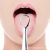 Raspador de Língua de Aço Inoxidável Limpador de Revestimento da Língua Escova de Limpeza da Língua Removedor de Revestimento da Língua Ferramenta de Higiene Bucal para Mau Hálito