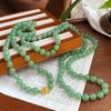 Novo Estilo Chinês Retro Jóias 8mm Dupla Camada Dongling Jade Cadeia de Lã Longa Empilhada Desgaste Niche Fashion