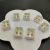 Pendientes Populares de Acero Inoxidable con Forma de Bola y Frijol Transfronterizos, Tornillos de Giro Personalizados Simples Antiperdida para Hélice de Oreja, Suministro Directo de Fábrica