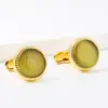 AliExpress Hot Crystal Gemelos de Camisa Moda Redondos Hombres Spot Fábrica Mayorista