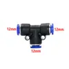 Conector rápido T reto PE para tubo 9/12mm inserção rápida diâmetro reduzido bico universal 20cm acessórios para irrigação automática