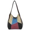 Bolso de Moda Casual para Mujer Bolso de Lona de Moda con Contraste Bolso de Tela para Mujer de Gran Capacidad con Puntadas Retro Nuevo Bolso de Hombro