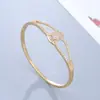Pulsera de Plata Sansheng III Europea, Americana y de Oriente Medio Lujo Zircón Geométrico Hueco Gipsófila Joyería Juego de Anillos