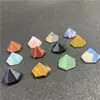 Ágata de cristal pedra semipreciosa pirâmide hexagonal transfronteiriça novo contas soltas diy material de broca de embutir atacado