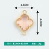 Versión coreana de trébol de cuatro hojas diy doble colgante aleación incrustaciones accesorios colgante arete pulsera tejido a mano pequeño colgante al por mayor