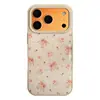 Naranja Epoxy Diseño Floral Adecuado para Funda de Teléfono Apple 17 Pro Max 18 Duro iPhone 16 Huawei Samsung 14 Arte