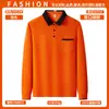 Camisa Polo de Outono Manga Longa Estilo Fino Restaurante Escola Cantina Uniforme de Trabalho para Catering Equipe de Limpeza Uniforme para Equipe de Atendimento