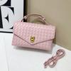 Bolso de Mano de Lujo Accesible de Alta Gama Bolso Tejido a Mano de Cuero Genuino 2025 Nuevo Bolso Satchel de Moda Bolso de Noche Bolso Cuadrado Pequeño de Piel de Vaca