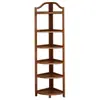 Estante de esquina para baño de bambú, estante de almacenamiento triangular de pie, estante de almacenamiento multicapa, estante de almacenamiento de esquina para baño