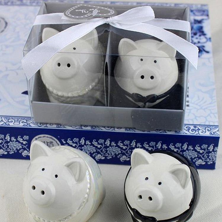 黑白小猪调味罐