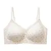 Lingerie Feminina de Verão Fina para Seios Pequenos, Anti-Queda, Estampa Floral, Novo Popular 2026 Sutiã Confortável Sem Costura