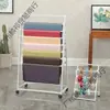 Estante de almacenamiento con ruedas Exhibidor de bufandas Floristería Tienda de ropa Estantería Móvil Papel de regalo tela Perchero para bufandas Cinta