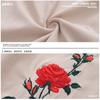 Cártamo Estilo Hong Kong Flor Fresca Bordado de Rosa Ropa Artística Juvenil Camisa Holgada de Manga Corta