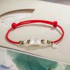 Pulsera tejida Año del Dragón Colgante de Alegría Regalo para Novia Retro Pequeño Dragón Tesoro Cuerda de Mano Colorida para Mujer 2024 Explosivo Versátil