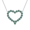 Colgante de Moissanita en Forma de Corazón Grande de 20 Quilates, Superventas Transfronterizo, Exagerado Lujo Moda Cadena para Clavícula de Plata de Ley S925
