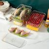 Caixa de armazenamento para alimentos congelados de plástico transparente para geladeira, com escorredor, para vegetais crocantes, novo fabricante