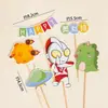 Decoración para Pastel de Cumpleaños de Bebé Infantil Topper Superhéroe Luchando contra Monstruo Inserto para Mesa de Postres Fiesta de Primer Cumpleaños de Niño