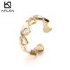 Estilo Coreano Popular Simple Acero de Titanio Corazón Amoroso Anillo Abierto para Mujer Simple Estilo Japonés y Coreano Moderno Forma de Corazón Dedo Índice Anillo de Estudiante
