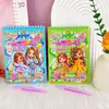 Nuevo libro de pegatinas para disfraz de princesa, pegatinas de dibujos animados de niñas lindas, juguete pequeño