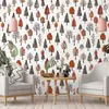 Pegatina de Pared Floral Romántica Autoadhesiva Papel Tapiz Resistente a la Humedad y al Moho Ecológico Lujo Ligero Decorativa para Pared de Dormitorio Armario Renovación