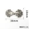Fivela de Metal Botões Superiores Retrô Estilo Étnico Fecho Decorativo para Roupa Traje Tang Cheongsam Hanfu Botão de Pressão de Liga