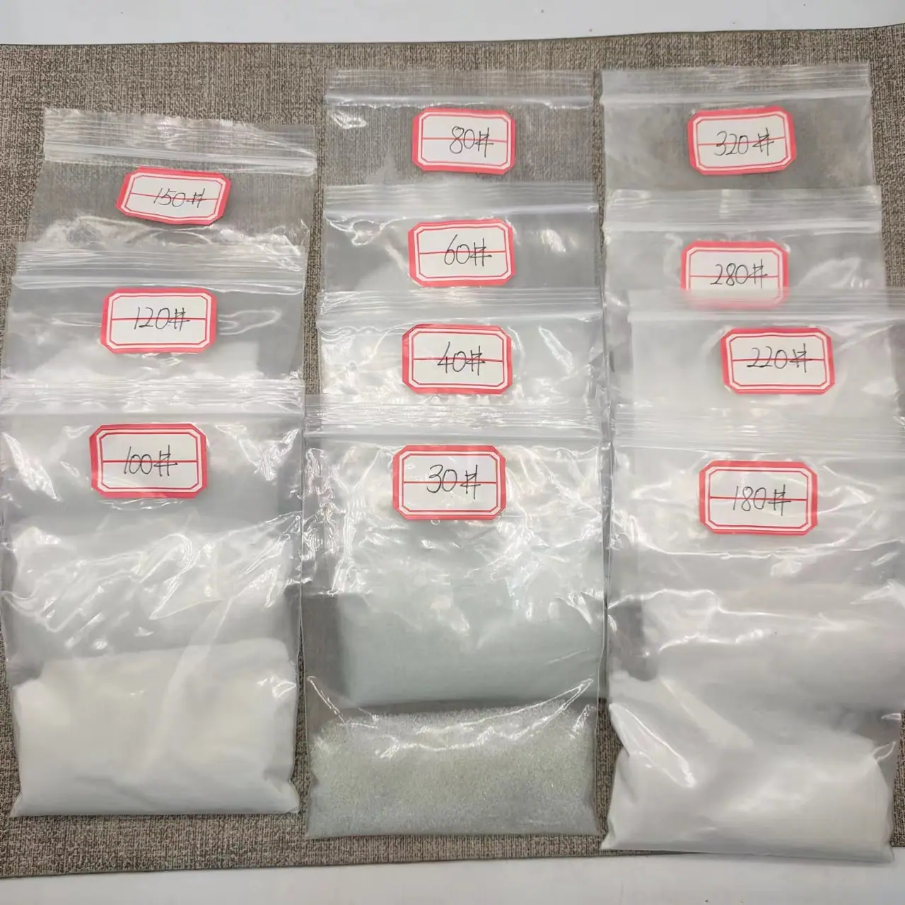 寄回的透明玻璃微珠