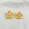 Pendientes de Resina con Flores Frescas Estilo Japonés y Coreano Joker Transfronterizos Accesorios Primavera y Verano