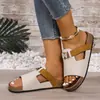 Sandalias Birkenstock con pedrería de mariposa transfronteriza, nuevo color de moda verano 2026, sandalias de una tira de color bloqueado para mujer