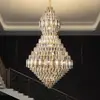 Lámpara de Araña Grande de Lujo Ligero Moderno para Sala de Estar Dúplex Iluminación Zhongshan Villa Dúplex Hotel Sala de Ingeniería Lámpara de Cristal