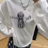 Camiseta de Algodão Puro de Manga Longa Nova para Mulheres, Coleção Primavera e Outono 2025, Solta e Casual, Camisa de Camada Interna de Comprimento Médio, Visual Versátil e Emagrecedor