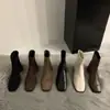 Botas de tornozelo estilo coreano em camurça com salto grosso para mulheres 2026 novo estilo moderno botas de moda outono e inverno cor café botas curtas emagrecedoras