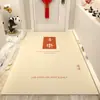 Tapete para Porta de Entrada, Resistente a Manchas, Novo Estilo Chinês, Tapete de Entrada Antiderrapante Sem Lavagem, Impermeável, Fácil de Cuidar, Tapete de Couro Pode Ser Cortado