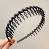 Faixa de cabelo trançada feminina faixa de cabeça amarração de cabelo franja de cabelo quebrada denteada antiderrapante retrô francesa de alta qualidade alta grampo de cabelo top de caveira