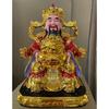 Adorno de Estatua del Dios de la Riqueza, Pintado con Atuendo Rojo, Estatua de Buda Dios de la Riqueza que Atrae la Riqueza para la Adoración, Fabricante Mayorista de Estatuas de Buda de Resina
