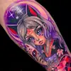 Tatuagem Adesiva Diablo Feminina À Prova D'água Duradoura Europeia e Americana Violência Lori ins Desenho Animado Fofo Flor Braço Não Refletivo Anti-Han