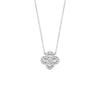 Tiki Plata Esterlina S925 Estilo Ins Brillante Collar Trébol de Cuatro Hojas para Mujer Lujo Ligero Sensación de Alta Gama Cadena Clavícula Flor Diamante Completo Moderna