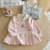 Vestido de Niña Ningli Otoño Nuevo Elegante Vestido de Princesa para Bebé Estilo Preppy Vestido Polo para Niños Primavera y Otoño