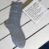 Acheng Home Calcetines al por Mayor para Mujer Doble Lazo Sin Costuras de Media Pantorrilla Calcetines de Algodón Cómodos Dulces Versátiles Estilo Coreano Abultados
