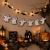 Banderín de fantasma para Halloween, Guirnalda decorativa para fiesta de Halloween, Bandera colgante de fantasma, Decoración de pared de fondo para festival de calabazas