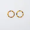 Protección del medio ambiente DIY accesorios de joyería de plástico ropa zapatos tocado japonés y coreano ácido acético círculo grande anillo ovalado estampado de leopardo venta al por mayor