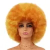 Peruca Preta Fofa Touca Super Grande Afro Cabelo Curto Adereços Engraçados para Performance