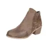 Botines Chelsea 2025 Otoño e Invierno Estilo Nuevo Calados Puntiagudos Tacón Cuadrado Bajo Botas Transfronterizas Botines Individuales para Mujer Cremallera Lateral