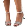 Sandalias de Tacón Alto Elegantes con Pedrería Estilo Europeo y Americano Talla Grande 36-43 Sandalias de Mujer Estilo Hada Talla Grande 41 a 43