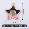 Collares, Pulseras, Colgantes y Accesorios de Estrella y Corazón Tachonados de Diamantes con Goteo de Aceite DIY Transfronterizos Directo del Fabricante, Disponibles para Venta por Lote Mixto